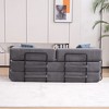 78.5" Corduroy Folding Convertible Sofa Bed with 2 Pillows and No Assembly Needed - 2 of 4