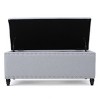 NicBex Modern 42" Storage Bench Wood Accent Stools with Cushioned Top and Nailhead Trims for Bedroom and Entryway - 3 of 4