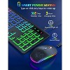 Backlit Keyboard and Mouse Combo - RGB Backlit, Rechargeable & Light Up Letters, Ergonomic Tilt Angle, Quiet Keyboard Mouse (Black) - 3 of 4