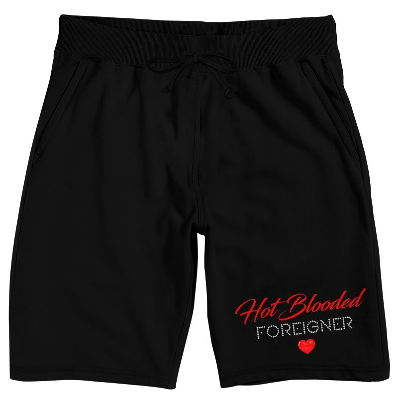 Foreigner Hot Blooded Foreigner Men's Black Sleep Pajama Shorts, 1 of 4