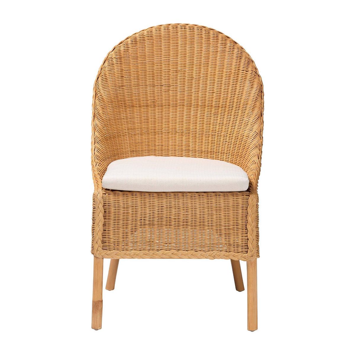 bali & pari Camelia Rattan Dining Chair Light Honey