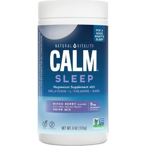 Natural Vitality Calm Magnesium Supplement Powder, Mixed Berry, 6 oz - 1 of 3