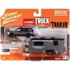1997 Chevrolet Tahoe "SWAT" Custom Gray Metallic and Black w/Camper Trailer 1/64 Diecast Model Car by Johnny Lightning - 3 of 3