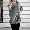 Ladies' Long - Sleeve Hooded Pullover Solid Fleece Sweatshirt - 3 of 4