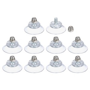 Unique Bargains PVC Durable Hooks and Hangers Suction Pads with Screw 10 Pcs - 1 of 4