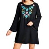 Women's Floral Embroidered Mini Dress - PLUS - Velzera - 4 of 4
