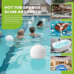 Akoasm 4-Piece Pool Sponge Oil Absorber Set for Hot Tub Accessories-White - 1 of 4