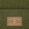Yellowstone Dutton Ranch Hunter Green Adult Ribbed Beanie - 2 of 4