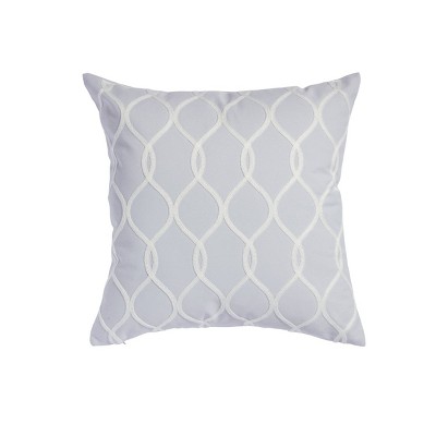 18"x18" Oval Lattice Square Throw Pillow Gray - Sure Fit