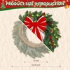 22 Inch Holiday Wreath with Lights Red Bow Pinecones Berries Artificial Indoor Outdoor Door Window Porch Decor - 2 of 4