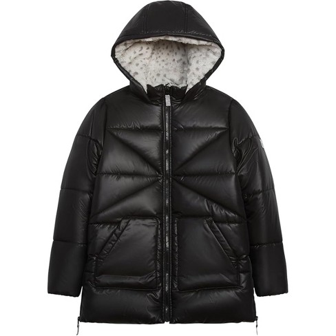 London Fog Little big Girls Heavyweight Faux Fur Lined Hooded Winter Jackets Target