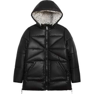 thumbnail image 2 of Girls Or Boys Puffer Jacket – Black Padded Hooded Coat – Warm Zip-Up By A2Z 4 Kids® 2 of 2