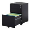 Metal Mobile File Cabinet with Lock, Under Desk Filing Storage Cabinet, Rolling Filing Storage Cabinet For Home Office Study Room - 4 of 4