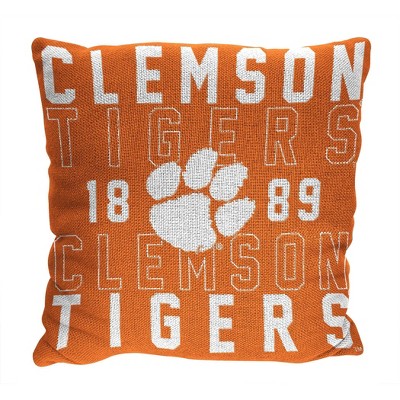 Ncaa Clemson Tigers Stacked Woven Pillow : Target