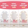 Kids' Vanity Set with Mirror and Light, Makeup Table and Stool for Girls - 3 of 4