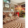 Lany Space Curvy Brown Stripes Design Rug - 2 of 4