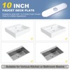 WOWOW 10 in. x 2.56 in. x 0.37 in. Stainless Steel Kitchen Sink Faucet Hole Cover Deck Plate - 3 of 4
