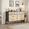 7 Dresser for Bedroom, 52" Wide Dresser, Wide Drawer with Storage Freestanding, Wooden Closet Storage Chest for Living Room,Natural - 4 of 4