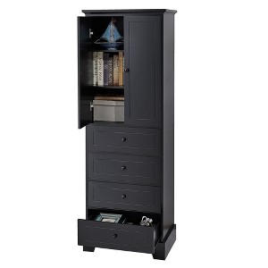 NicBex 68.1Inch Tall Bathroom Storage Cabinet,Modern Storage Cabinet with 2 Doors and 4 Drawers - 1 of 4