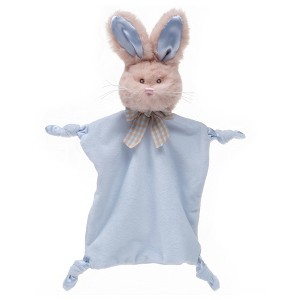 Bearington Baby Wee Waggles, Stuffed Animal Baby Boy Lovey, Baby Security Blanket - 8 x 7 Inch Small Bunny Tail - 1 of 4