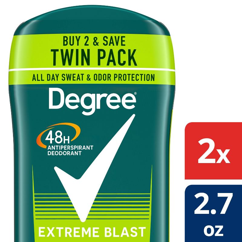 Degree Men Extreme Blast 48-Hour Antiperspirant &#38; Deodorant - 2.7oz/2ct, 1 of 10