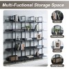 Industrial 5 Tiers Home Office Bookcase Bookshelf, Open Cabinet Display Shelf with Metal Frame for Living Room-Tanpinhause - 4 of 4
