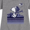 - Peanuts - Snoopy Woodstock Ski Stripes Graphic Short Sleeve Fleece Dress - 2 of 4
