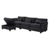 GDFStudio Alger Modern 112" L-Shaped Chenille Upholstered Sectional Sofa with Movable Storage Ottoman and Phone Holde - 2 of 4