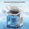 R.W.FLAME Portable Ice Maker,self-cleaning,makes 9 cubes in 6 minutes,26.5 lbs/24h,includes ice scoop and basket,2 ice cube sizes for home,office - 2 of 4