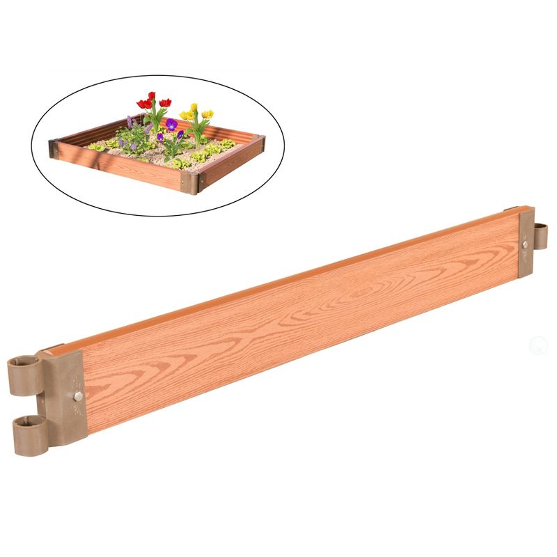 Classic Traditional Durable Wood- Look Raised Outdoor Garden Bed Flower Planter Box, 1 of 12