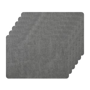 Unique Bargains Dining Heat Resistant Faux Leather PU Placemats 17 x 12 Inches 6 Pcs - 1 of 4