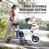 Rollator Walker for Seniors with Seat, 3 in 1 Walker Wheelchair Combo with 8¡± Non-Slip Wheels Reversible Backrest Detachable Footrests - 3 of 4