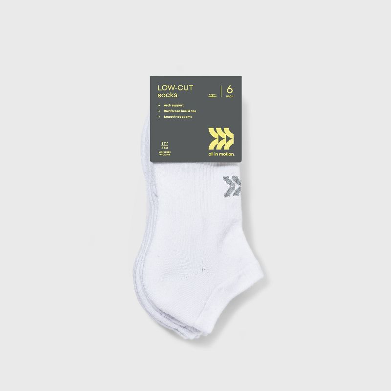 Women's Cushioned 6pk Low Cut Athletic Socks - All In Motion™ 4-10, 3 of 5