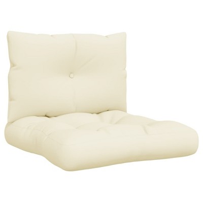 vidaXL Pallet Cushion Set of 2 Cream 100% polyester Medium