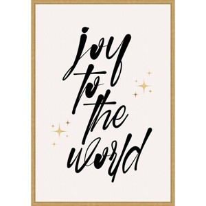 Amanti Art 23"x33" Joy To the World by Eins Kubistika Framed Canvas Wall Art Print - 1 of 4