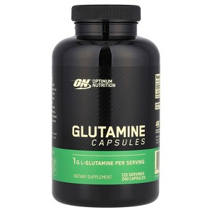 Optimum Nutrition Glutamine, 1 g, 240 Capsules (0.5 g per Capsule) - 1 of 2