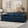 93.7'' PU Leather Upholstered 3-Seater Sofa with Square Arms, Cup Holder, and Hidden Storage - 2 of 4