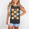 Simply Sage Market Checkered Floral Chart Garment Dyed Tank - 2 of 2
