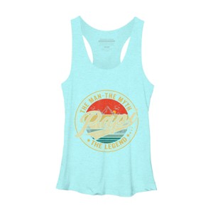 Women's Design By Humans Vintage Sunset Papi, The Man, Myth, Legend By COVI Racerback Tank Top - 1 of 2