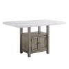 7pc Grayson Counter Height Dining Set White/Driftwood - Steve Silver Co.: Marble Top, Upholstered Chairs - 4 of 4