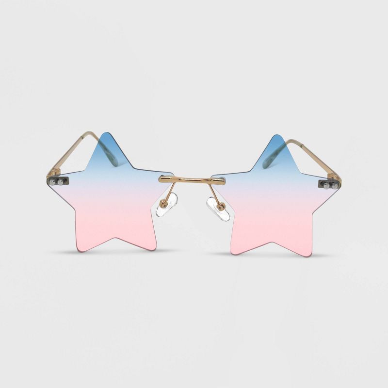 Women&#39;s Rimless Novelty Two-Tone Star Sunglasses - Wild Fable&#8482; Gold, 1 of 3