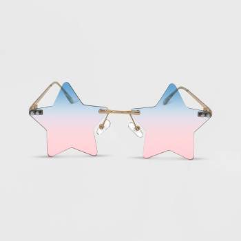Women's Rimless Novelty Two-Tone Star Sunglasses - Wild Fable™ Gold