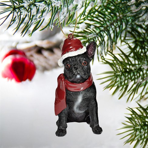 Design Toscano French Bulldog Holiday Dog Ornament Sculpture