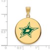 Black Bow Jewelry 14k Yellow Gold Plated Sterling Silver Dallas Stars NHL Large Pendant - 2 of 3