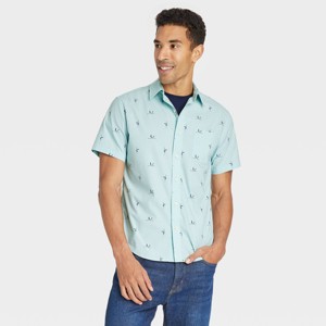 Men's Short Sleeve Poplin Button-Down Shirt - Goodfellow & Co™ - 1 of 3