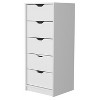 Sapphtopaz 5 Drawers Dresser for Bedroom Tall Dresser Wood Drawers with Cutout Handles Closet Organizers and Storage for Living Room, Kids Room - 2 of 4