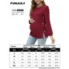 Maternity Tops Sweatshirt Button-Slit Faux Sweater - 4 of 4