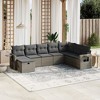 vidaXL 9 Piece Patio Sofa Set with Cushions Beige Poly Rattan - 2 of 4
