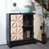 Bella Depot 3D Geometric Carved Double-Door Cabinet, Modern Decorative Furniture - 4 of 4