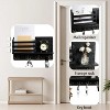LunaLulinlk Key Holder for Wall Decorative with 5 Key Hooks ,Wooden Mail Rack Organizer with Shelf Black - 3 of 4